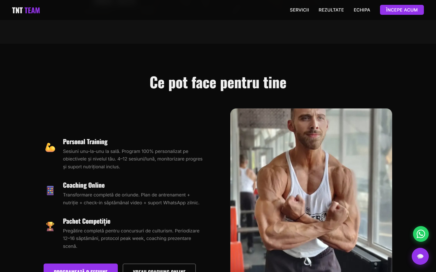 TNT Team — transformări before/after